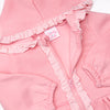 Gingham Gal Zip-Up Ruffle Jacket, Pink