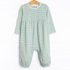 Charles Romper, Sage Stripe