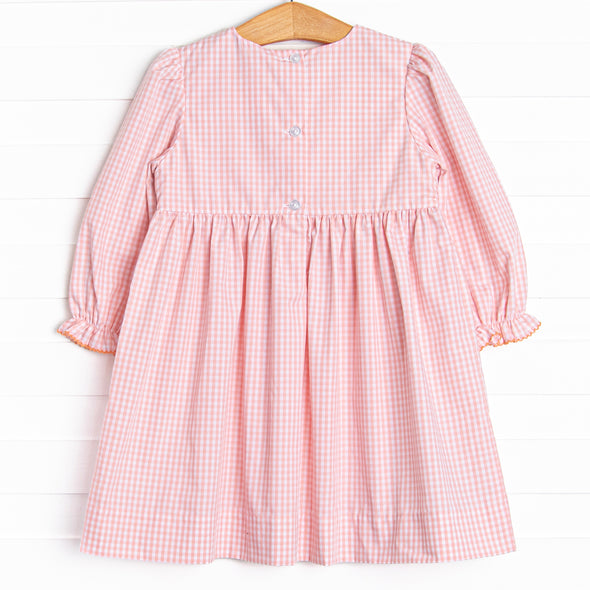 Feathers in the Field Smocked Dress, Pink