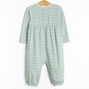 Charles Romper, Sage Stripe