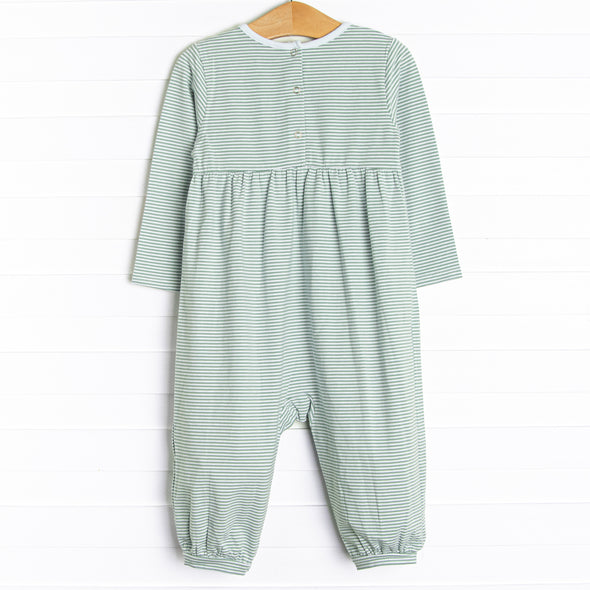 Charles Romper, Sage Stripe