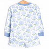 Hydrangea Blooms Sweatshirt Short Set, Blue