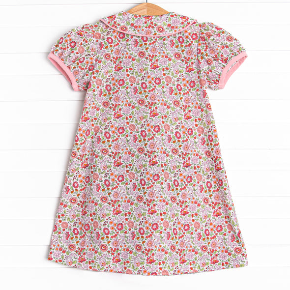 Floral Festival Smocked Dress, Pink