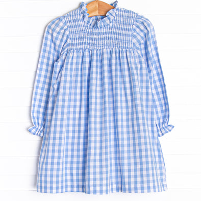 Rhythm and Blues Dress, Blue Check