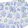 Hydrangea Blooms Sweatshirt Short Set, Blue