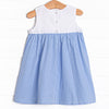 Pleated Party Dress, Blue