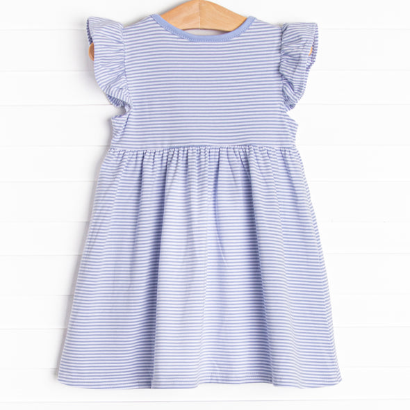 Everly Dress, Periwinkle Stripe