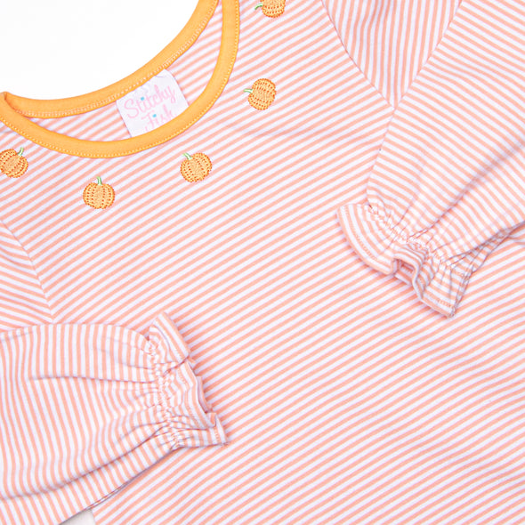 Lil' Pumpkin Embroidered Dress, Pink