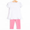 Magical Snacks Applique Legging Set, Pink