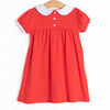 Apples to Apples Applique Dress, Red