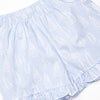 By the Bay Ruffle Short Set, Blue