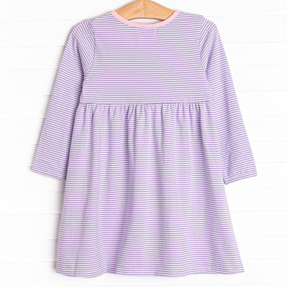 Amelia Dress, Purple Stripe