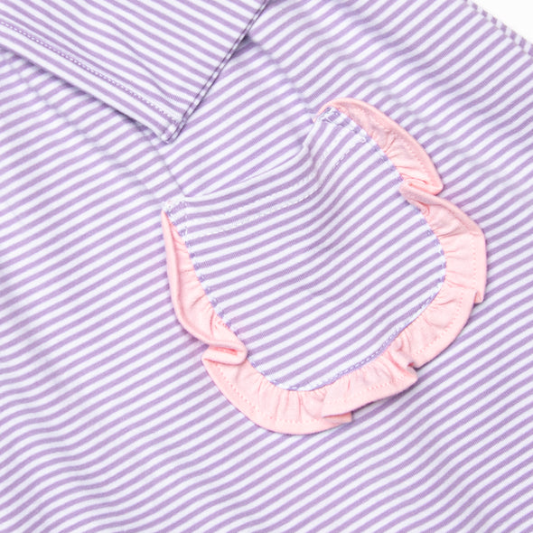 Amelia Dress, Purple Stripe