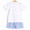 Sing With Me Applique Short Set, Blue