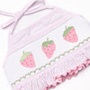 Strawberry Seersucker Smocked Bikini, Pink