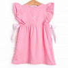 Top of Class Cutie Applique Side Tie Dress, Pink