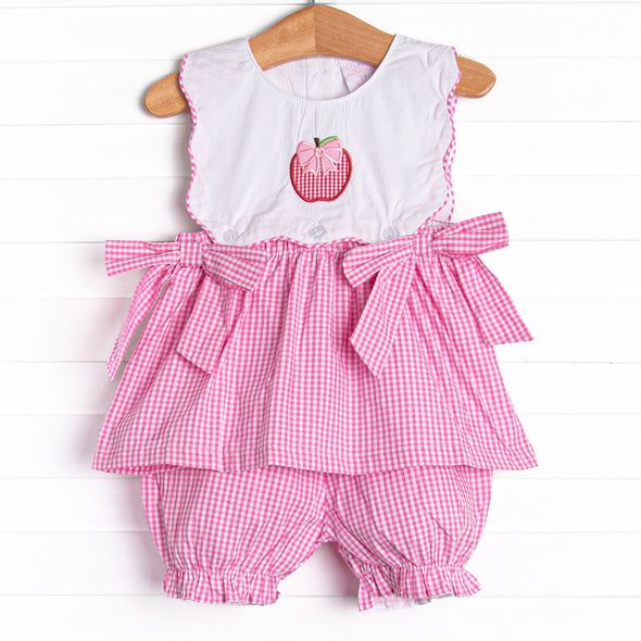 Prep and Polish Applique Bloomer Set, Pink