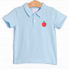 A is for Apple Applique Top, Blue