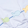 Swimming Along Applique Bubble, Blue