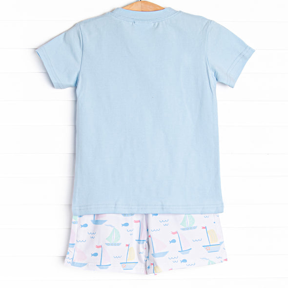 Dock Days Short Set, Blue