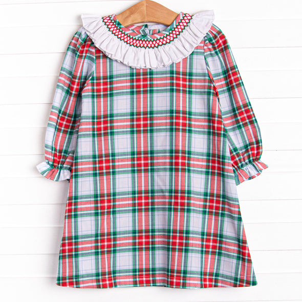 Home for the Holiday's Smocked Dress, Red