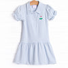 Daddy's Caddy Embroidered Dress, Blue