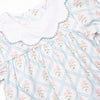 Quilted Carnations Dress, Blue