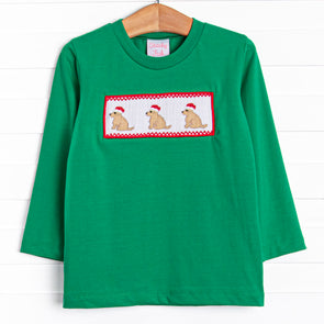 Fa La La Labs Smocked Top, Green