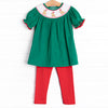 Fa La La Labs Smocked Legging Set, Green