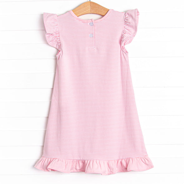 Sunflower Summer Applique Dress, Pink