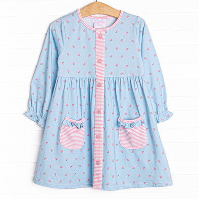 Blue Sky Berries Dress, Blue