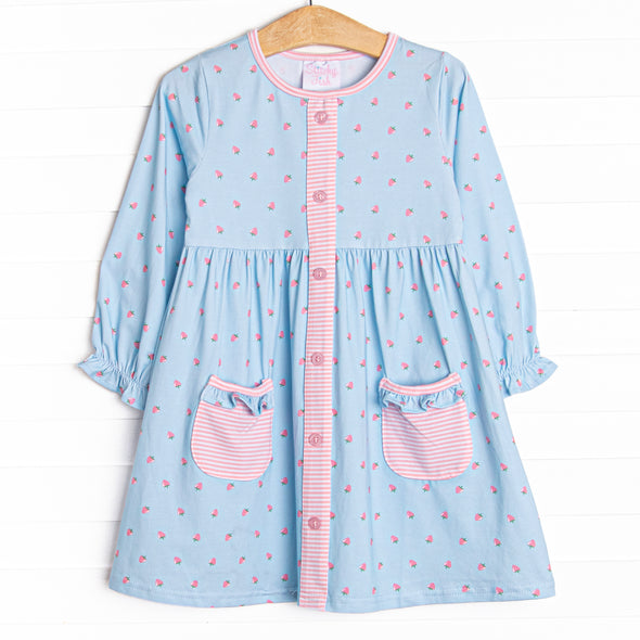 Blue Sky Berries Dress, Blue