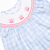 Royal Reign Smocked Bishop Dress, Blue