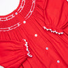 Prancer and Dancer Smocked Bubble, Red