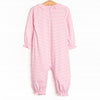 Perfect Pal Applique Romper, Pink Stripe