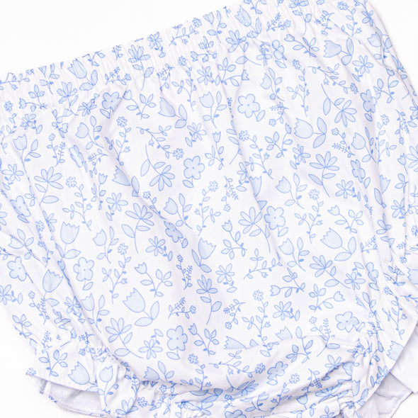 Blue Willow Diaper Set, Blue