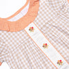 Thanksgiving Day Embroidered Girl Bubble, Tan