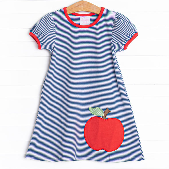 Sweet to the Core Applique Dress, Navy