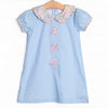 Learning Letters Applique Dress, Blue