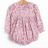 Florals of Fall Smocked Bubble, Brown