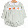 Posh Pumpkins Embroidered Bubble, Green