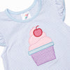 Sundae Sweets Applique Dress, Blue