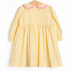 Frills and Fall Smocked Dress, Yellow