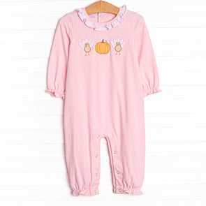 Festival Feast Applique Romper, Pink