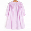 Away in a Manger Smocked Bishop Dress, Pink