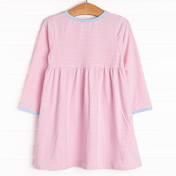 Amelia Dress, Pink Stripe