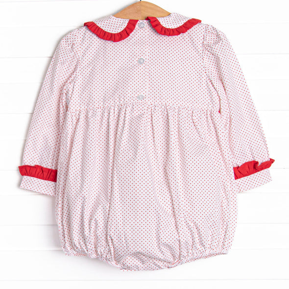 Season's Greetings Smocked Bubble, Red