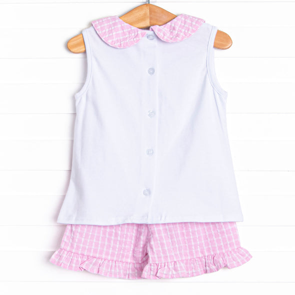 Picnic Plaid Short Set, Pink