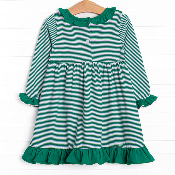 Christmas Eve Cookies Applique Dress, Green