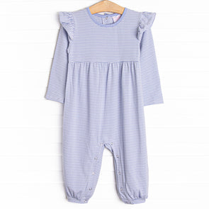 Gracie Romper, Periwinkle Stripe